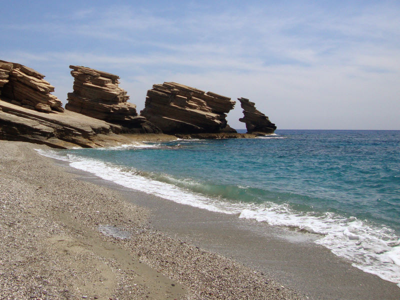 Le caratteristiche formazioni rocciose di Triopetra.