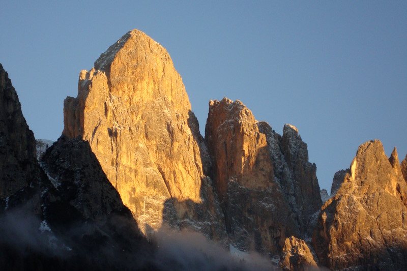 La Pala di San Martino al tramonto (05/01/2016).