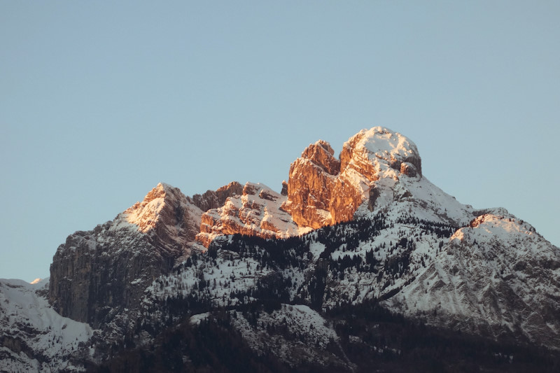 Il Pizzocco al tramonto (13/12/2020).