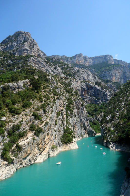 Il Verdon subito prima di sfociare nel lago di Sainte Croix, dall'alto del Pont du Galetas.