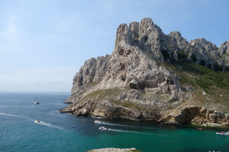 L'Ile Maire dal Cap Croisette, all'estremità ovest delle Calanques.