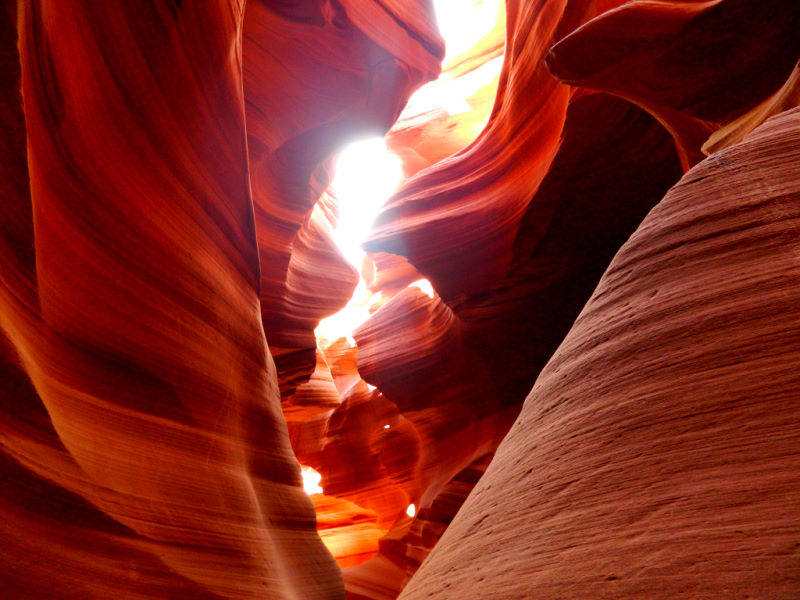 Le incredibili formazioni dell'Antelope Canyon.